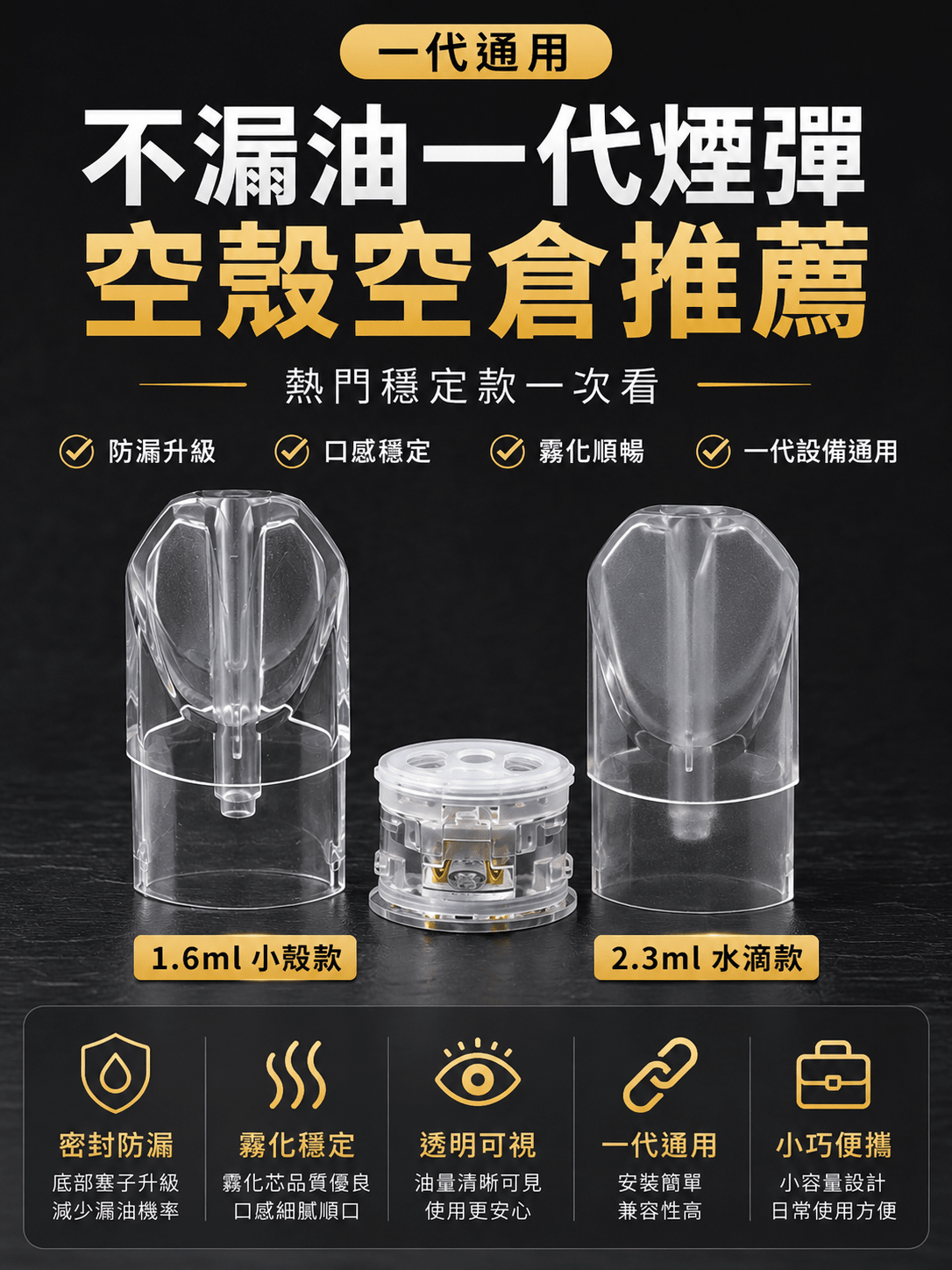 不漏油一代煙彈空殼空倉推薦｜熱門穩定款一次看 - 小柏哥商場