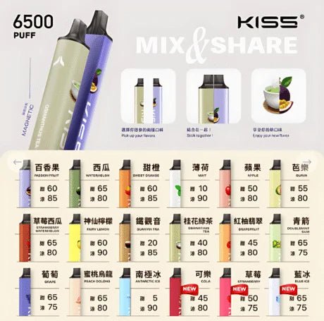 KIS5 6500口拋棄式｜磁吸雙口味設計🔥 隨心搭配｜現貨人氣推薦❤️